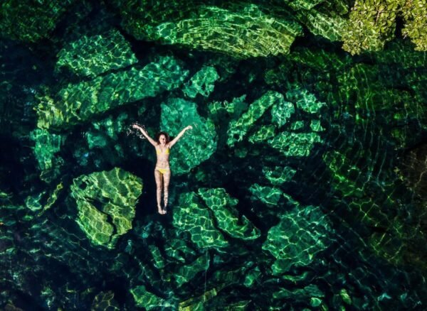 baden in einer Cenote